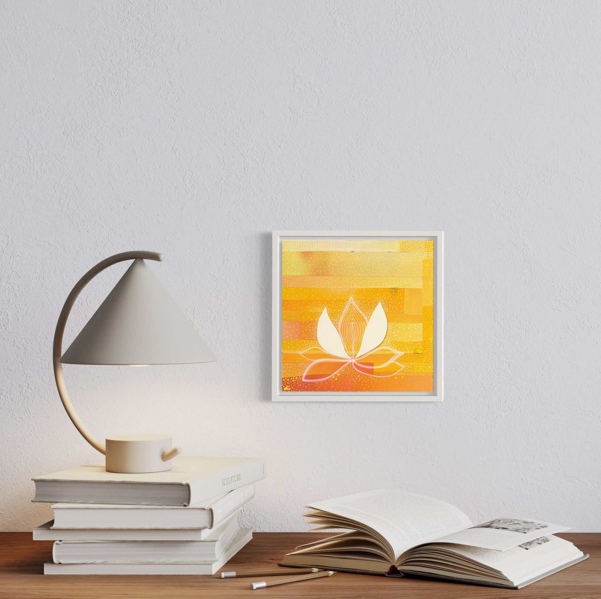 Lotus in a Sunset Collage Print - Dipti Irla
