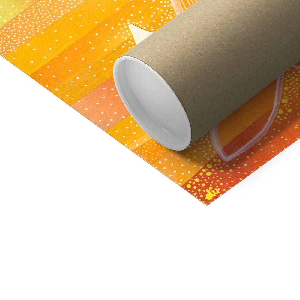 Lotus in a Sunset Collage Print - Dipti Irla