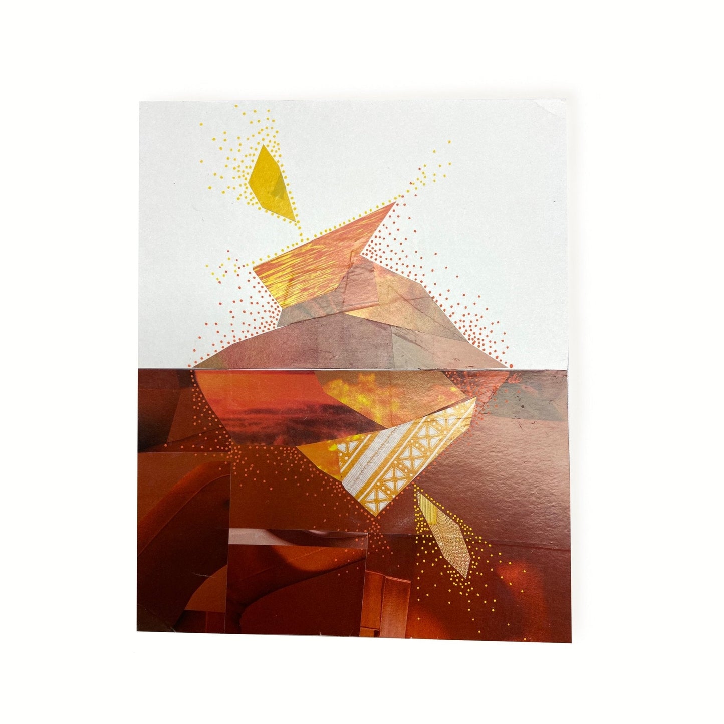 YIN YANG DIYA - ORANGE ABSTRACT COLLAGE - Dipti Irla