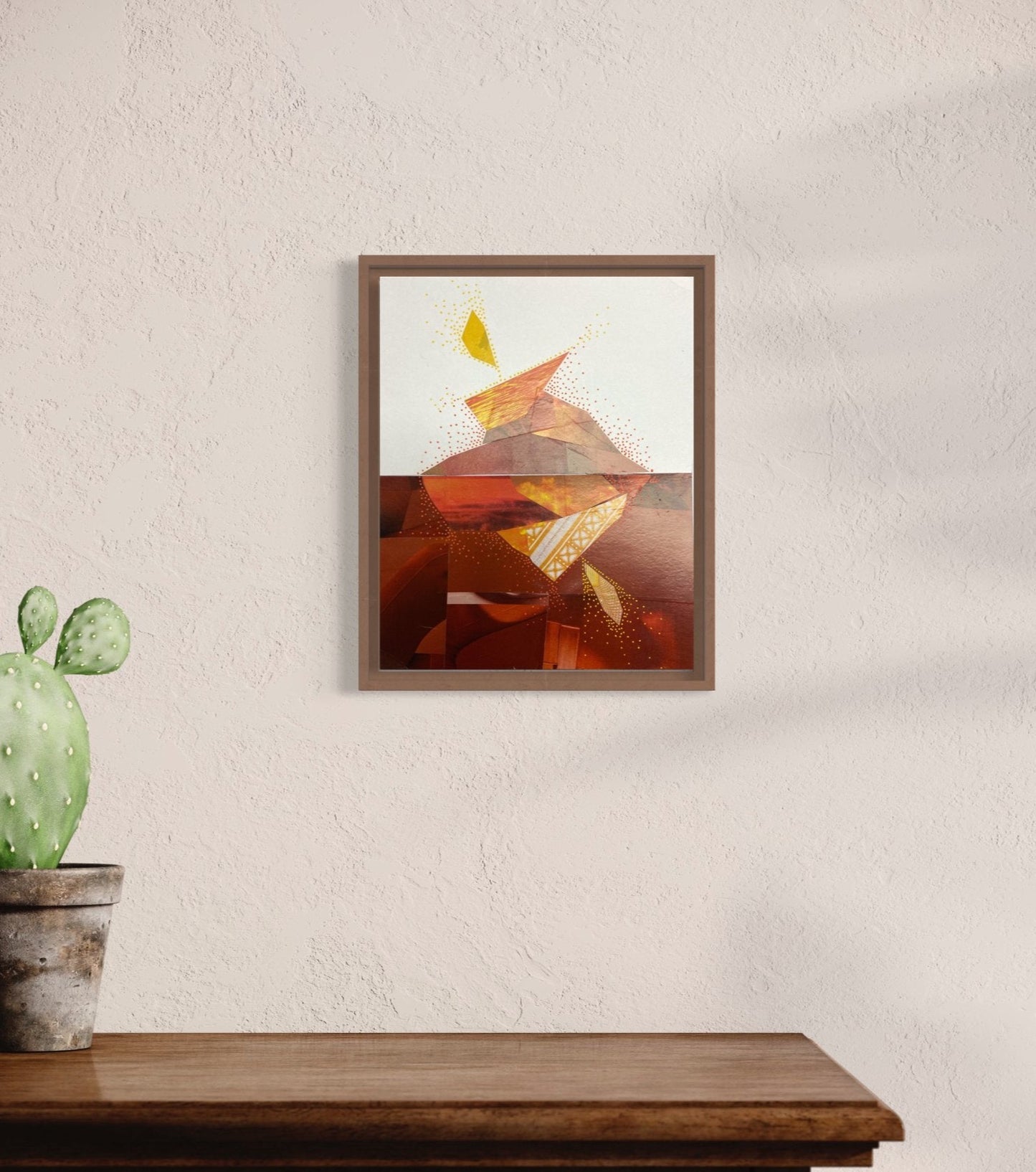 YIN YANG DIYA - ORANGE ABSTRACT COLLAGE - Dipti Irla