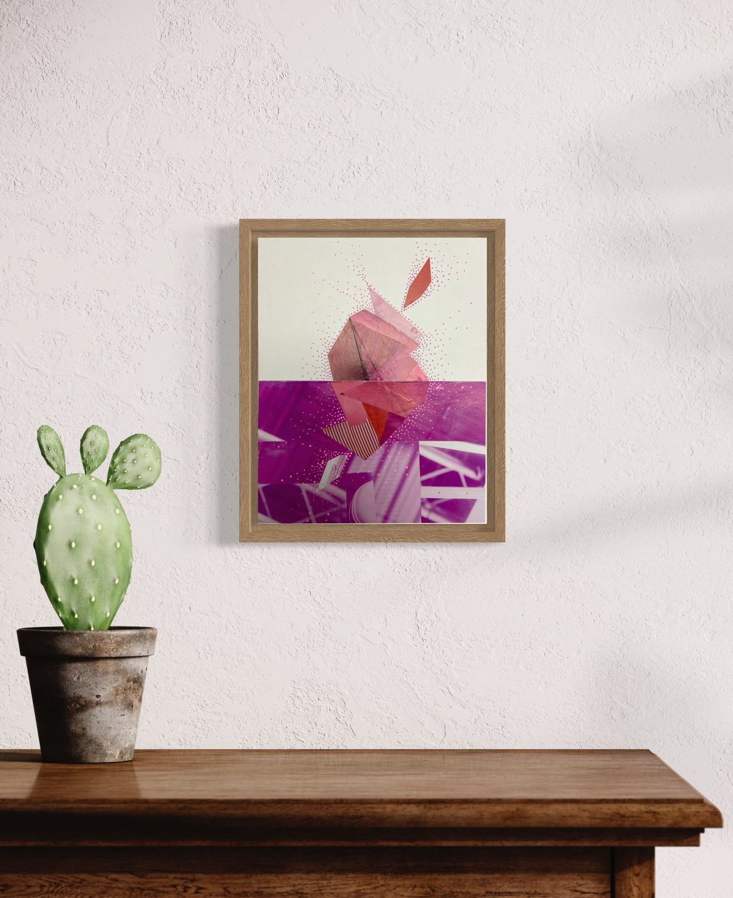 YIN YANG DIYA - PINK ABSTRACT COLLAGE - Dipti Irla