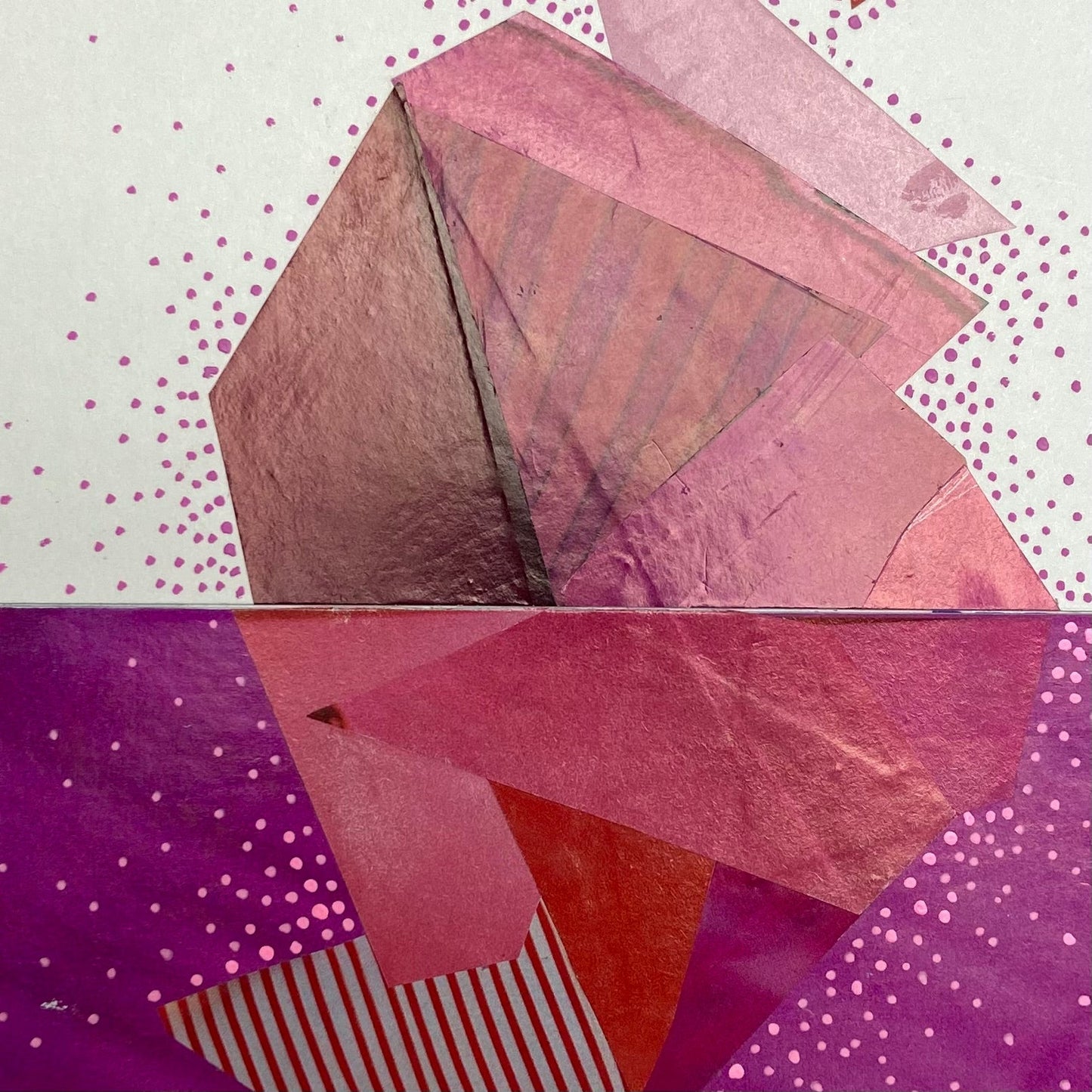 YIN YANG DIYA - PINK ABSTRACT COLLAGE - Dipti Irla