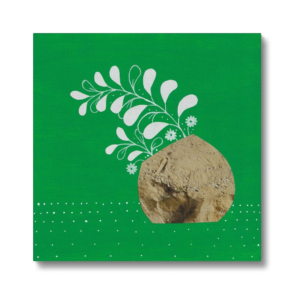 Green Planter - Printed Eco Canvas - Dipti Irla