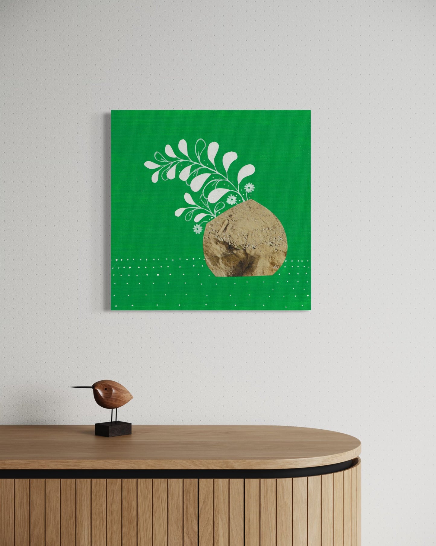 Green Planter - Printed Eco Canvas - Dipti Irla