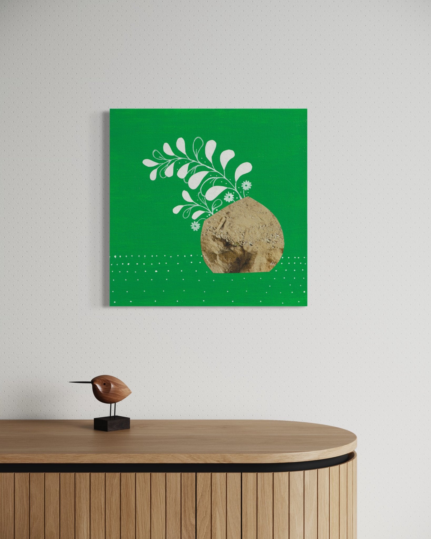 Green Planter - Printed Eco Canvas - Dipti Irla