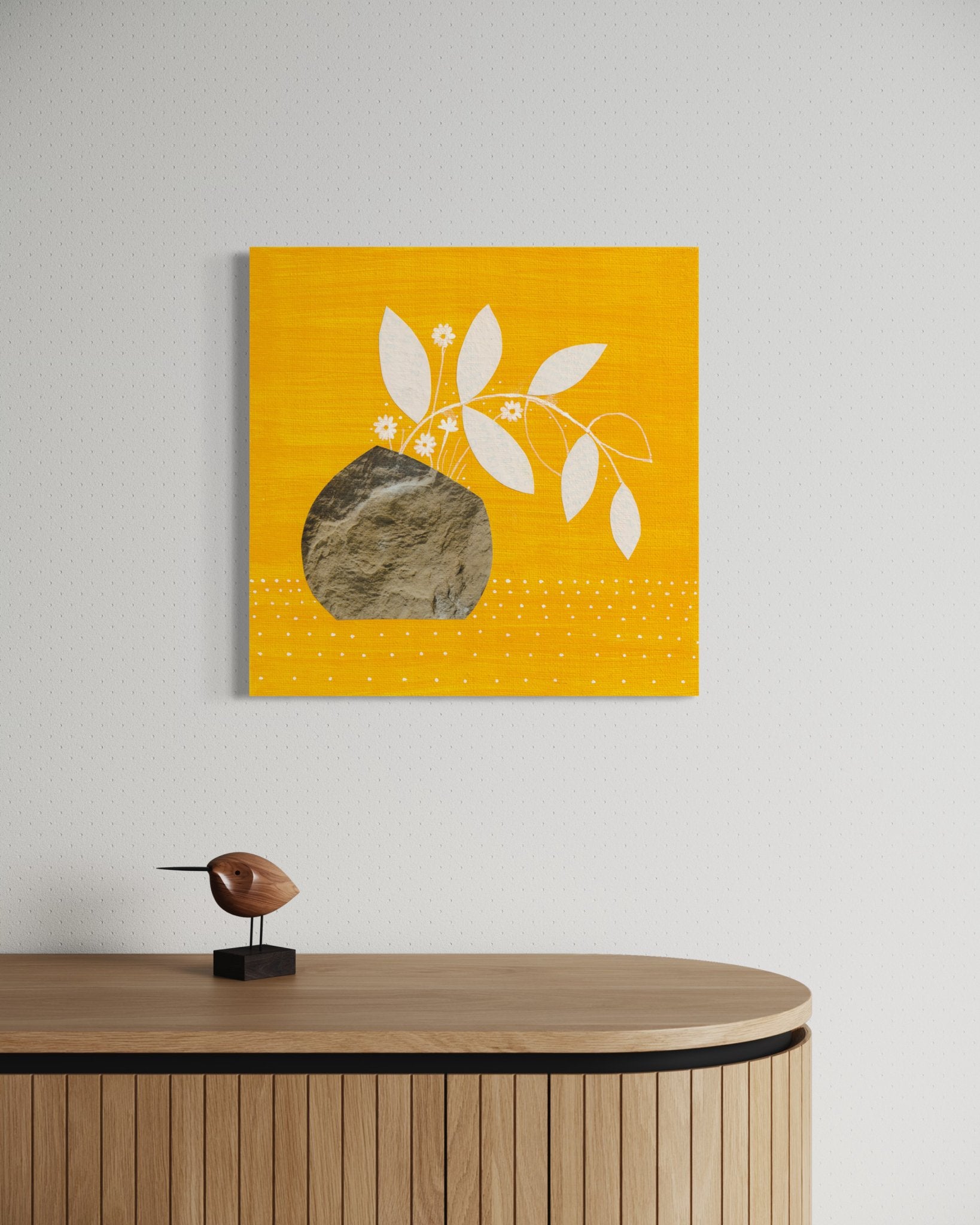 Yellow Planter - Printed Eco Canvas - Dipti Irla