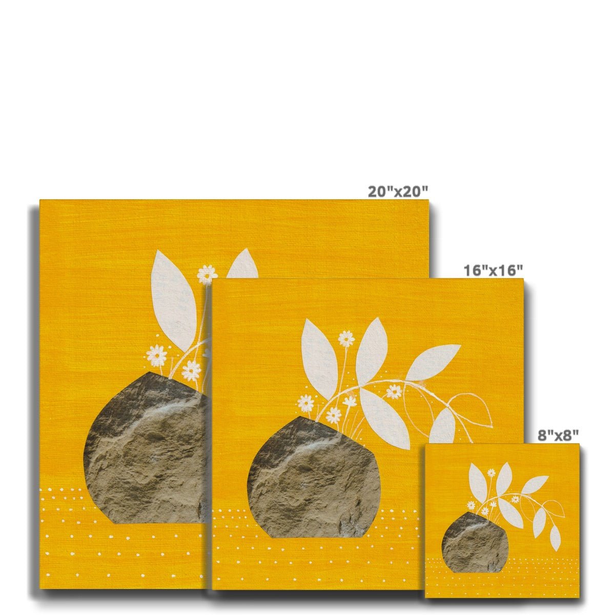 Yellow Planter - Printed Eco Canvas - Dipti Irla