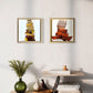 Golden Stacks and Golden Hearts - pair of collages - Dipti Irla