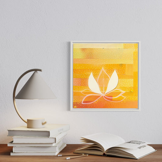 Lotus in a Sunset Collage Print - Dipti Irla