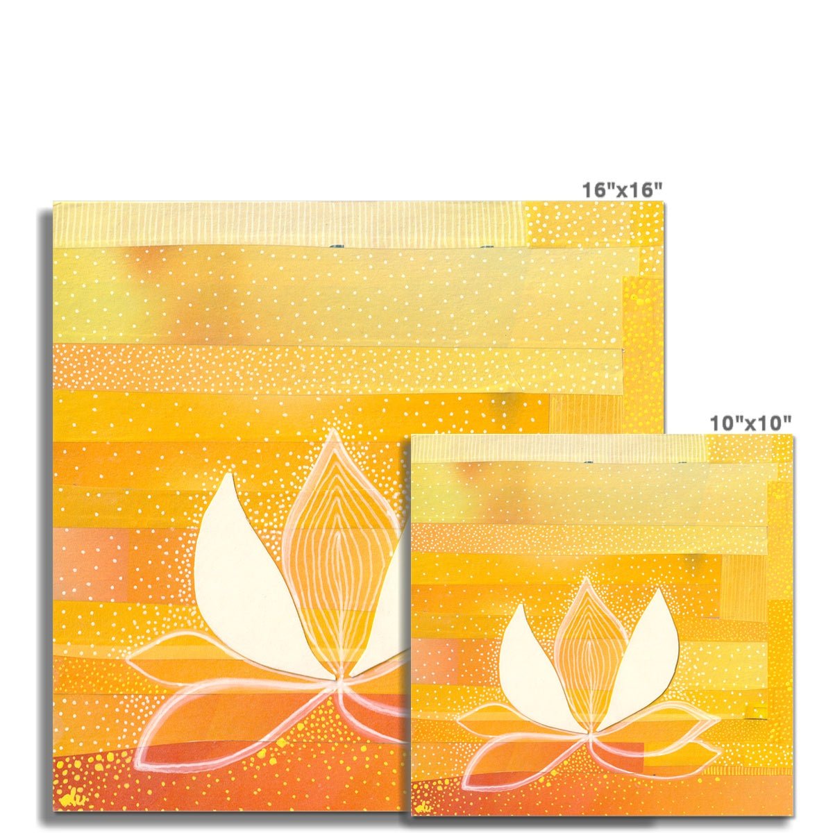 Lotus in a Sunset Collage Print - Dipti Irla