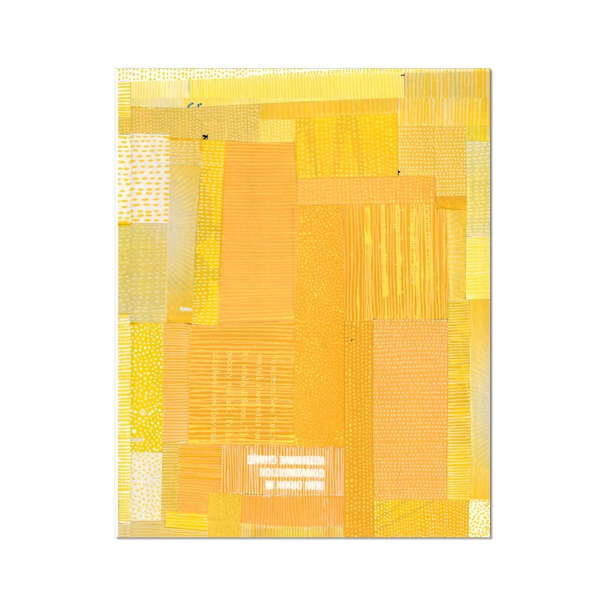 Yellow Sunrise Quilt Collage Print - Dipti Irla